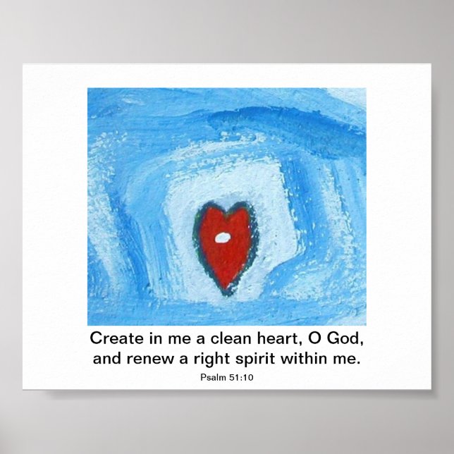 Create in me a clean heart poster (Front)