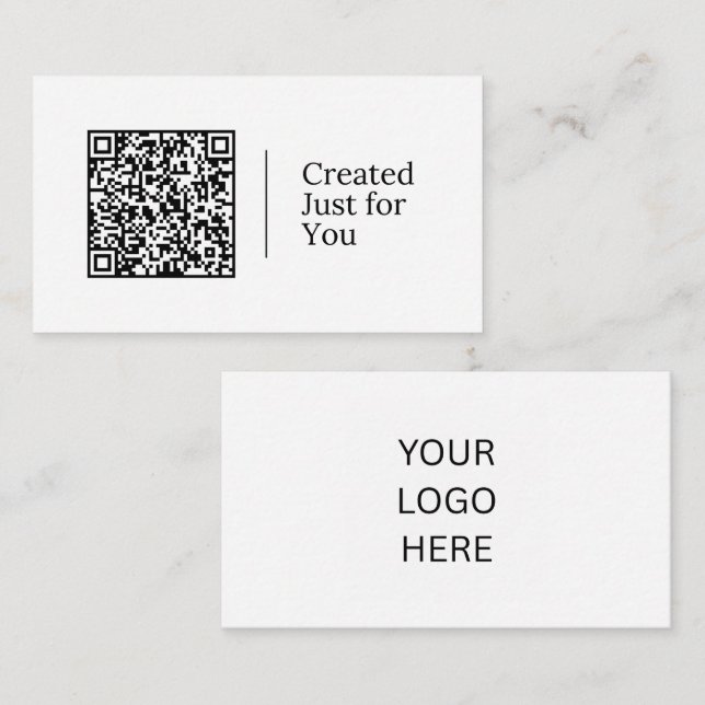 Create Just for You | Customizable QR code & Logo Business Card (Front/Back)