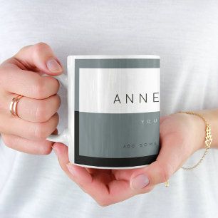 create modern grey&white custom profession coffee mug