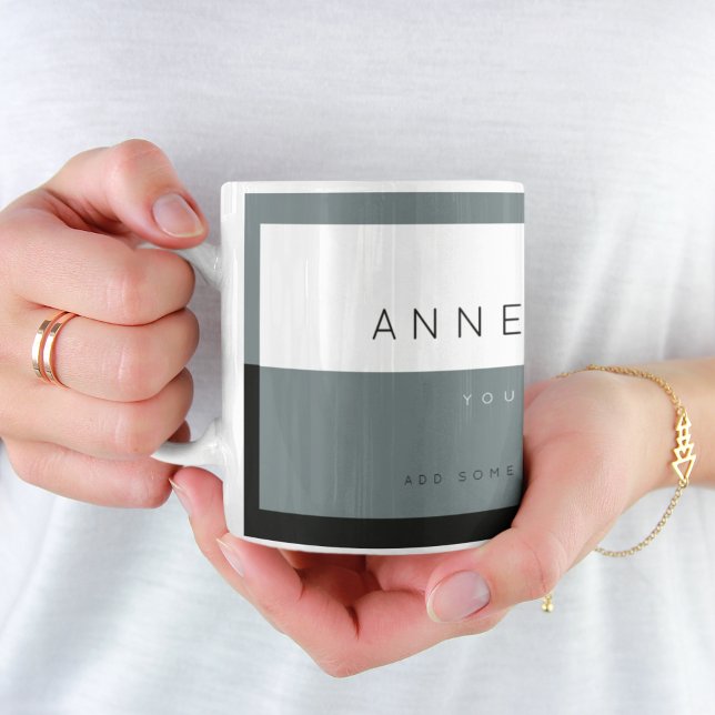 Create Modern grey&white custom profession Coffee Mug (❤ coffee)