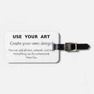 Create my own luggage tags using art or photos