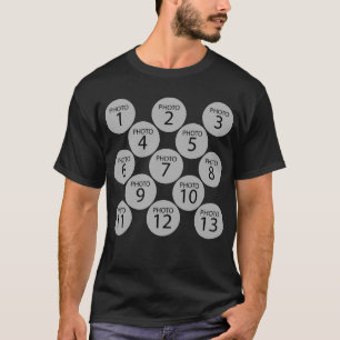 Create Original template 13 ROUND PHOTO COLLAGE T-Shirt