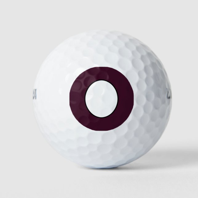 Create own Aubergine Personalised Golf Balls (Front)