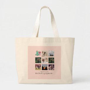 Create Own BFF Photo Collage gifts - Jellyfish Oct Large Tote Bag