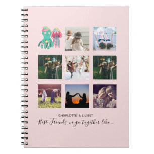 Create Own BFF Photo Collage gifts - Jellyfish Oct Notebook