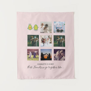 Create Own BFF Photo Collage gifts - Vegan Avocado Tapestry