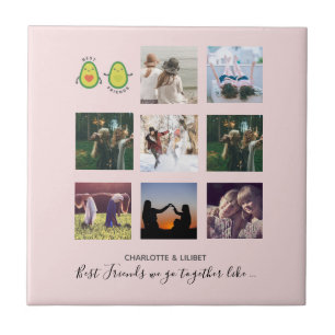 Create Own BFF Photo Collage gifts - Vegan Avocado Tile