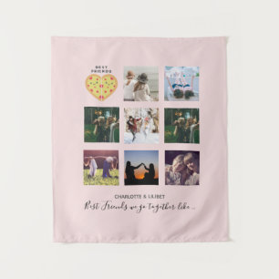 Create Own BFF Photo Collage Pizza Gift Tapestry