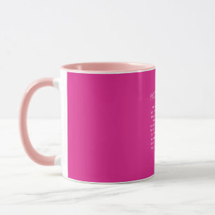 Create Own CERISE PINK Custom Text Personalized Mug