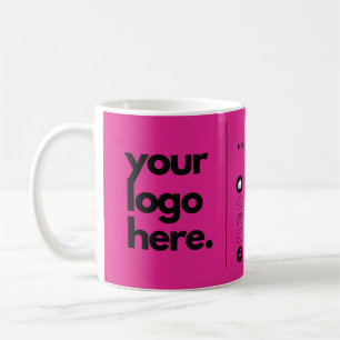 Create Own CERISE PINK QR CODE Business Card Logo Coffee Mug
