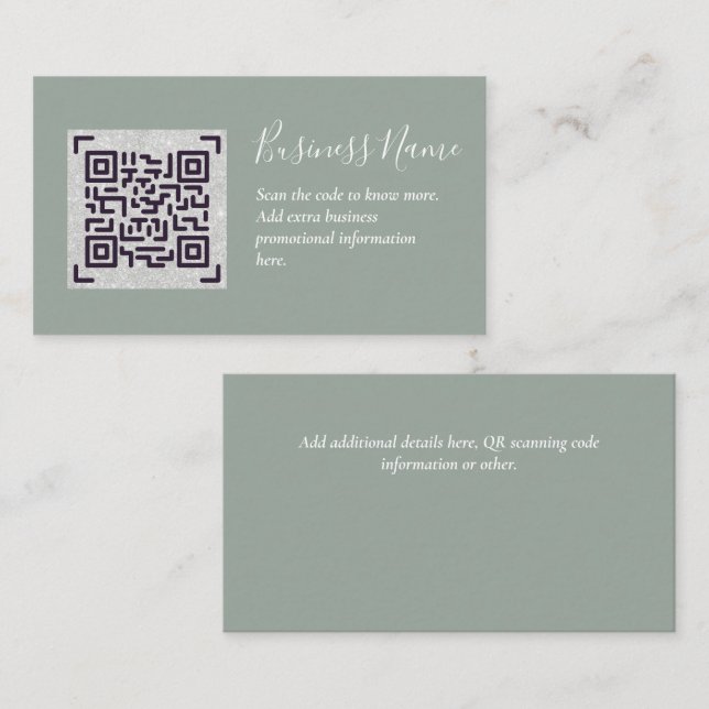 Create own QR Code Business Card - Lots of Colours (Front/Back)