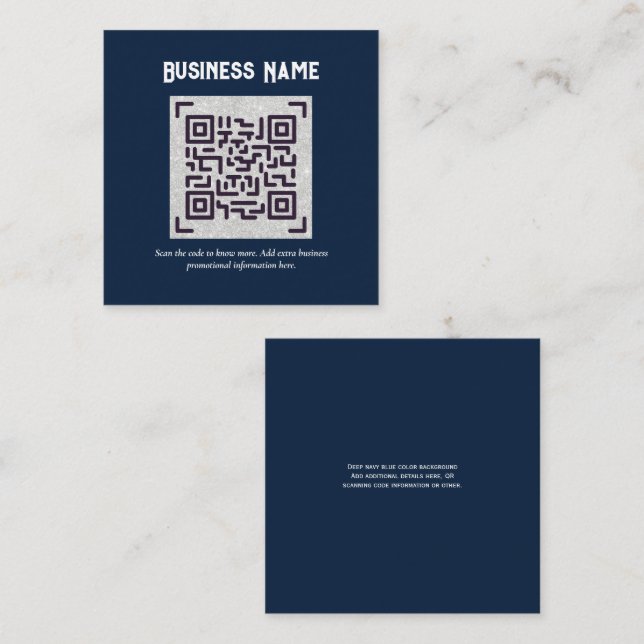 Create own QR Code Business Card - Lots of Colours (Front/Back)