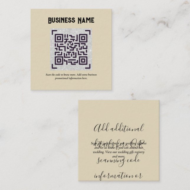 Create own QR Code Business Card - Lots of Colours (Front/Back)