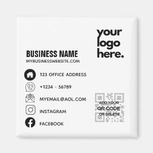 Create Own QR Code Business Logo Social Media ID Magnet