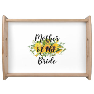 Create Own Sunflower Bridal Party Gifts ADD TEXT Serving Tray