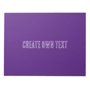 Create own text Royal Purple Background Student Notepad
