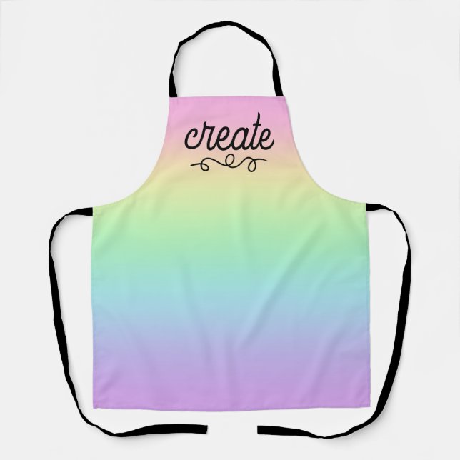 Create Pastel Rainbow Apron (Front)