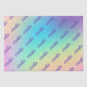 "Create" Pastel Rainbow Gradient Tissue Paper