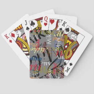 Create Personalized Colour Name Grey Playing Cards