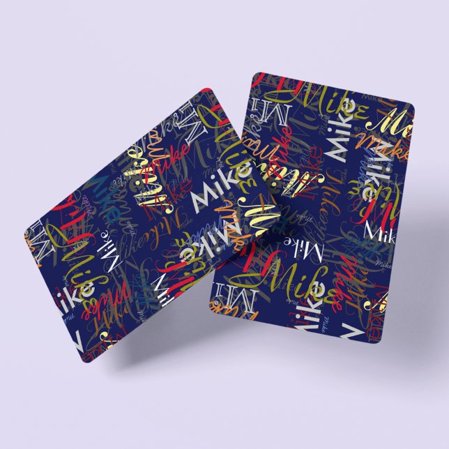 Create Personalized Colour Name  Playing Cards (a colorful pattern)