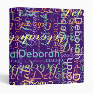 Create Personalized Colourful Names Typography Binder
