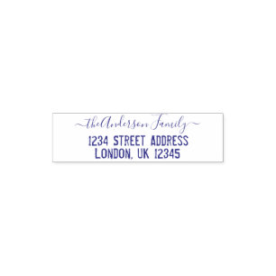 Create Personalized Elegant Name Return Address Se Self-inking Stamp
