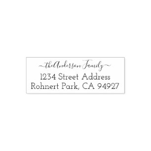 Create Personalized Elegant Name Return Address Self-inking Stamp