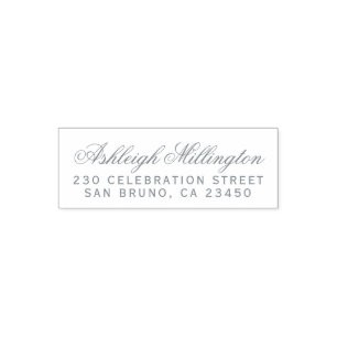 Create Personalized Elegant Name Return Address Self-inking Stamp