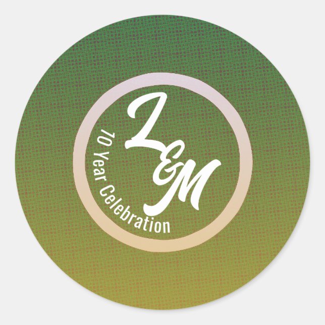 Create Personalized Green Celebration Stickers (Front)