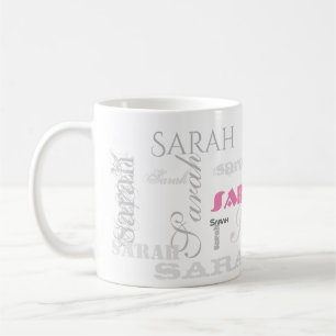 create personalized Name typography Coffee Mug