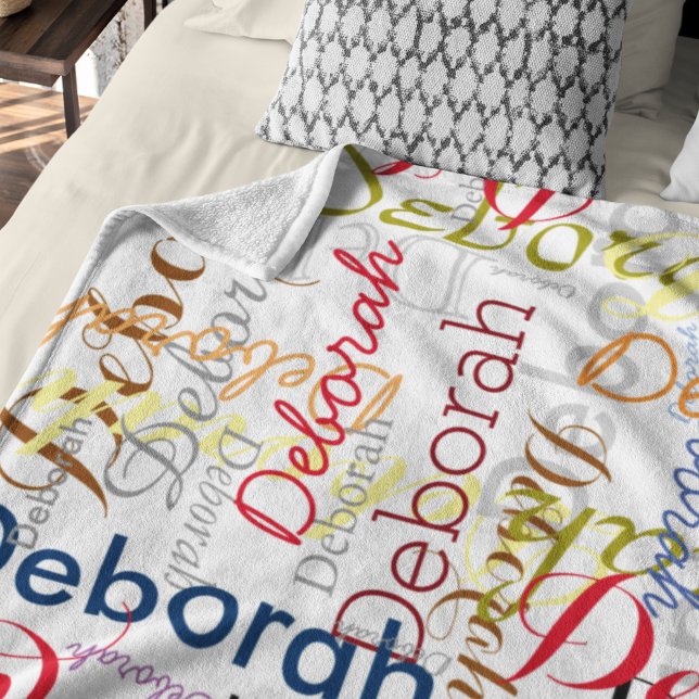 Create Personalized Name Typography Fleece Blanket (Creator Uploaded)