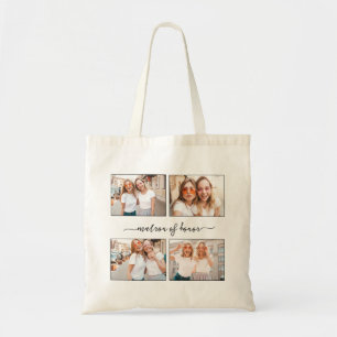 Create Personalized Photo Collage Matron of Honour Tote Bag