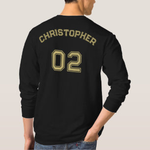 Create Player Name Jersey Number Comfy Long Sleeve T-Shirt