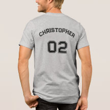 Create Player Name Jersey Number Mens Grey Cotton
