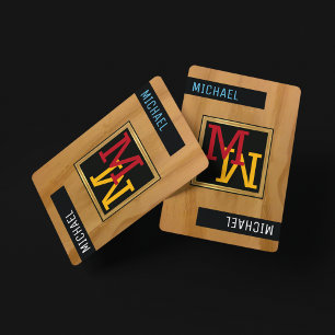 Create Playing Cards / Monogram (name + initial)