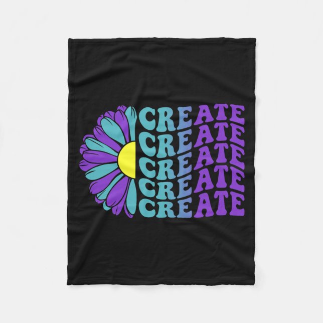 Create Prevention Awareness Suower Fleece Blanket (Front)