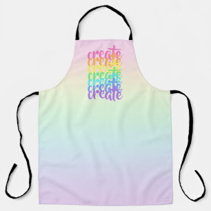 "Create" Rainbow Apron