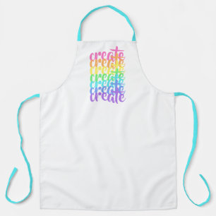 "Create" Rainbow Words Apron