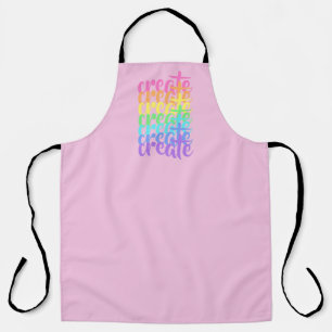 "Create" Rainbow Words Apron
