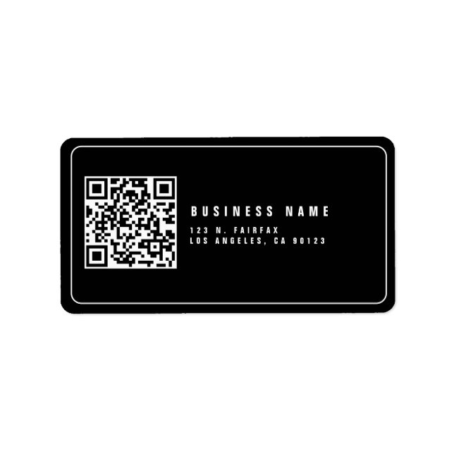 Create Scannable QR Code | Modern Return Address Label (Front)