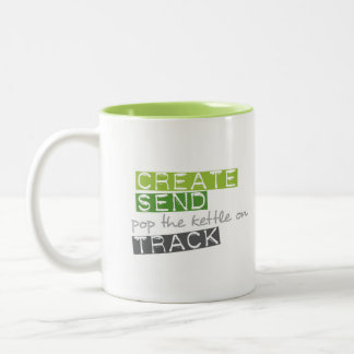 Create Send Kettle Track Two-Tone Coffee Mug