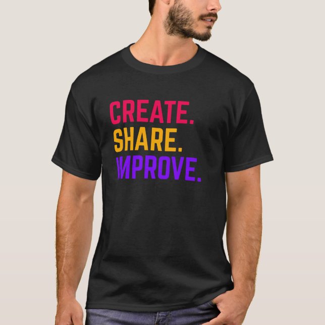 Create, Share, Improve – Creative Arts Tee (Front)