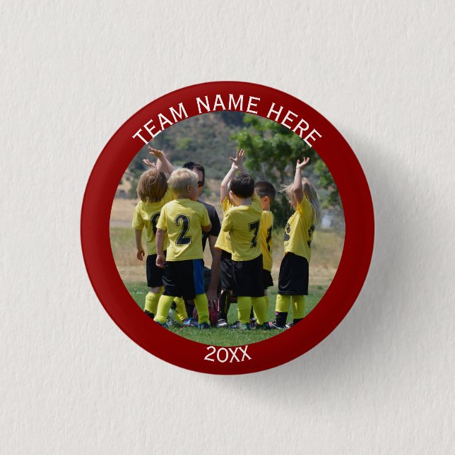 Create Sports Team Photo 1 Inch Round Button (Front)