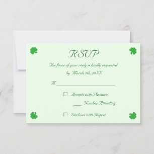 Create St Patrick's Day Party RSVP Invitation Card