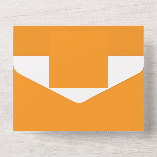 Create Stunning Visuals with Orange Background All In One Invitation (Back)