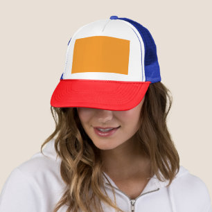 Create Stunning Visuals with Orange Background Trucker Hat