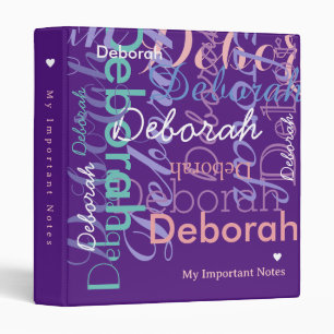 Create stylish purple colour modern typography binder