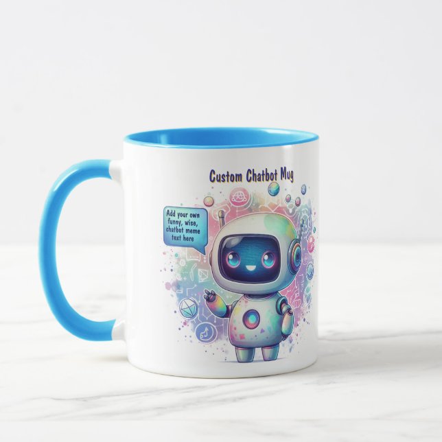 Create Talking Chatbot Memes Cartoon Templates Mug (Left)