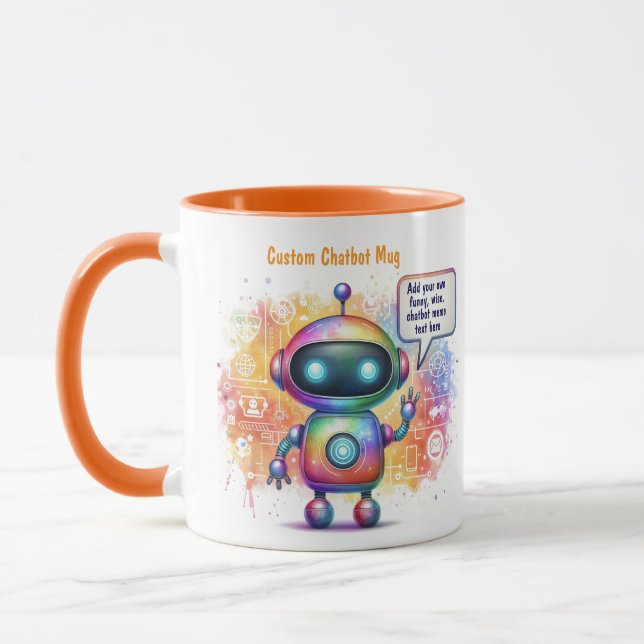 Create Talking Chatbot Memes Cartoon Templates Mug (Left)