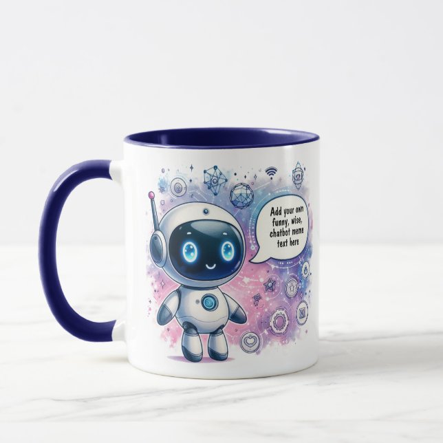 Create Talking Chatbot Memes Cartoon Templates Mug (Left)